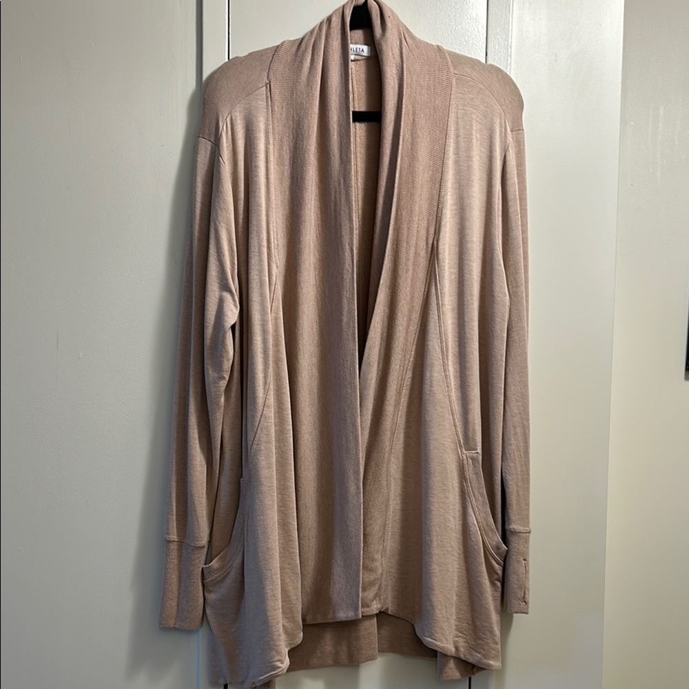 Athleta Women's Tan Open Front Cardigan Sweater